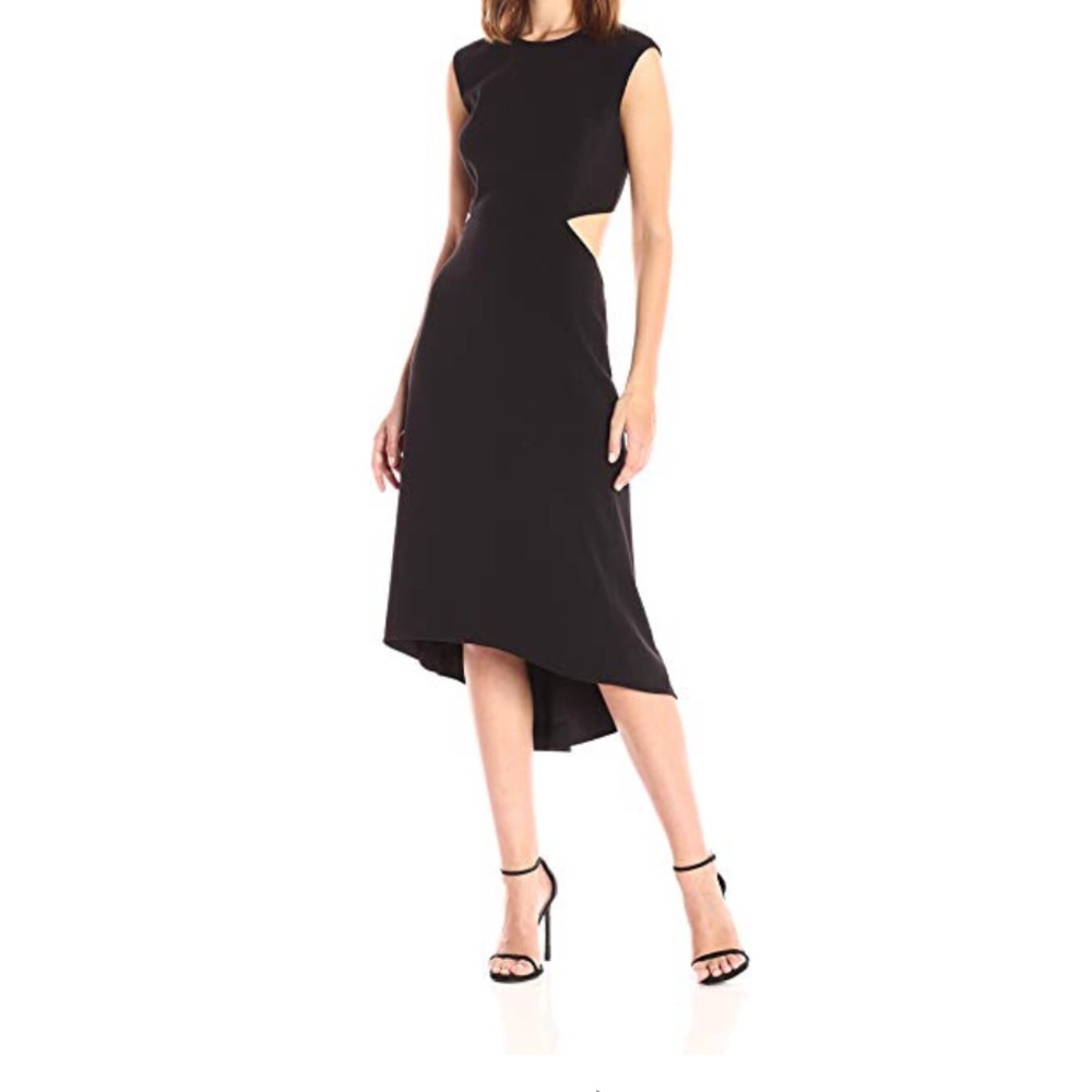 Halston Heritage Sleeveless Dress Back Cut Out